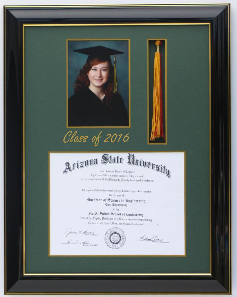 DIPLOMA TASSEL FRAME 5x7 PIC BLACK-SQ