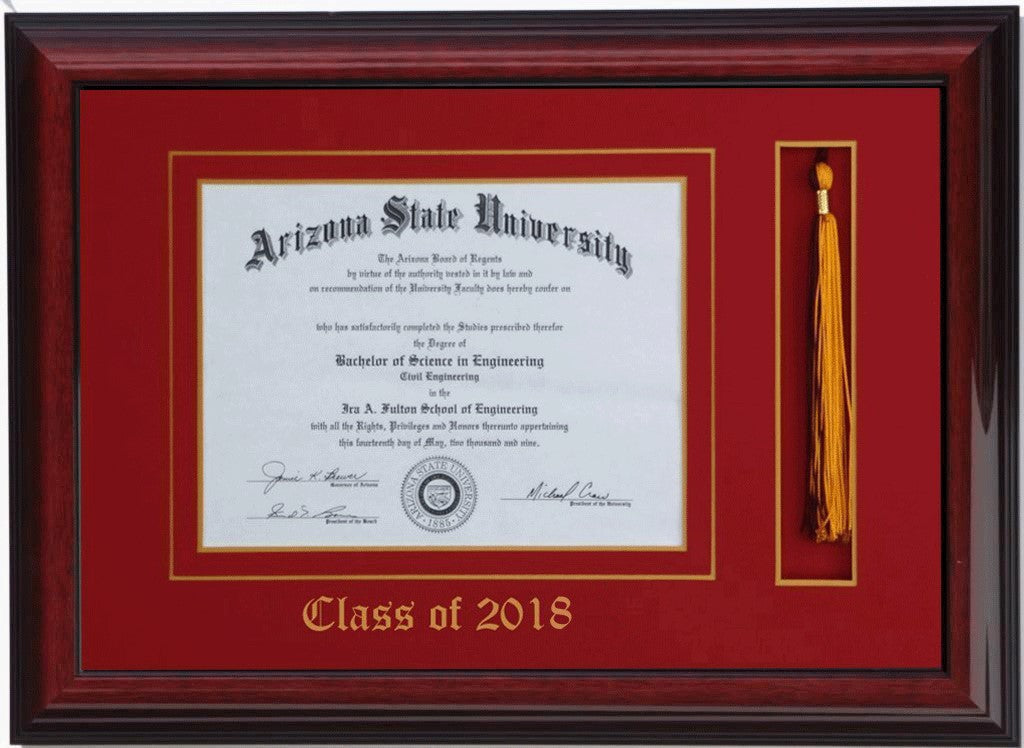 DIPLOMA TASSEL FRAME BRANDY/BLACK