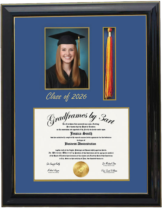 DIPLOMA TASSEL FRAME 5x7 PIC BLACK-SQ