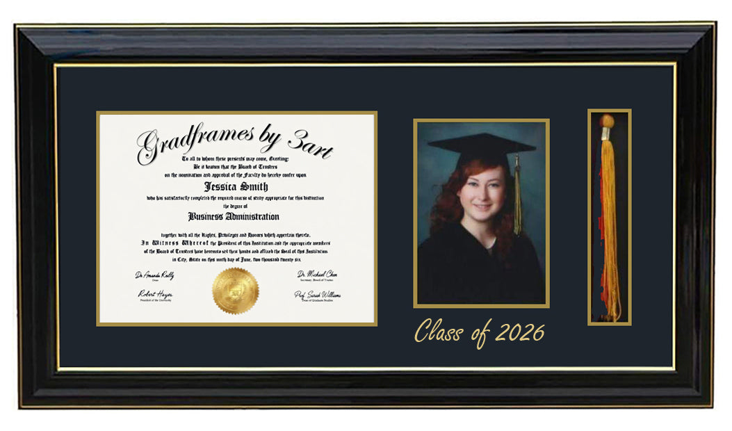 DIPLOMA TASSEL FRAME 5x7 PIC BLACK-H