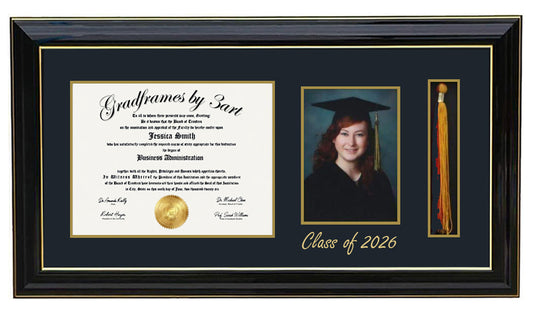 DIPLOMA TASSEL FRAME 5x7 PIC BLACK-H