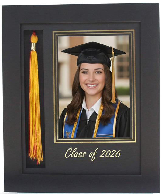 GRADUATION FRAME WITH TASSEL 5X7 PIC BLACK-B