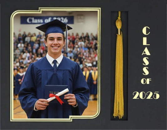 GRADUATION MAT 8 X 10 PICTURE AND TASSEL ( 11x14 )