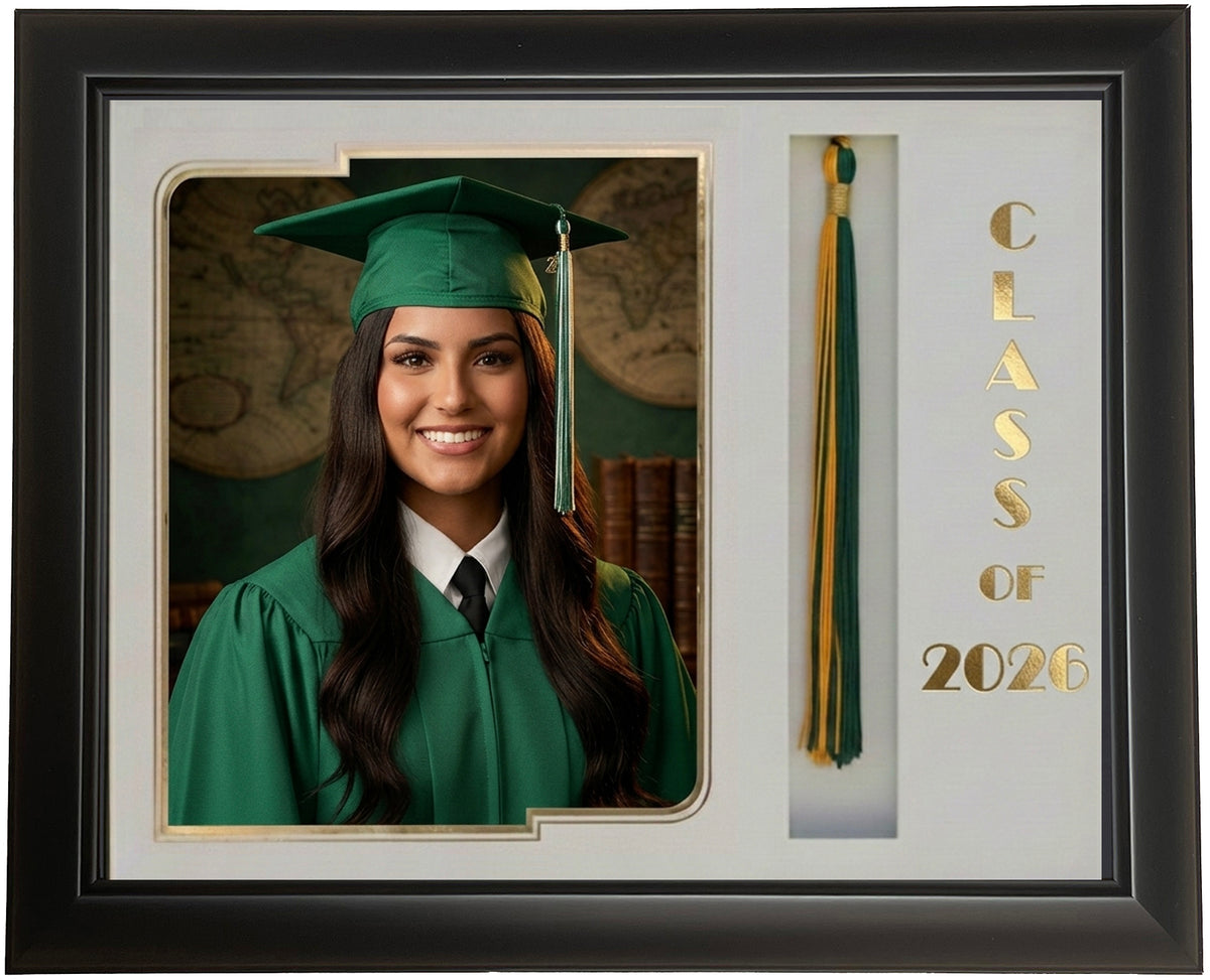 GRADUATION TASSEL 8X10 PICTURE FRAME BLACK/WHITE #43