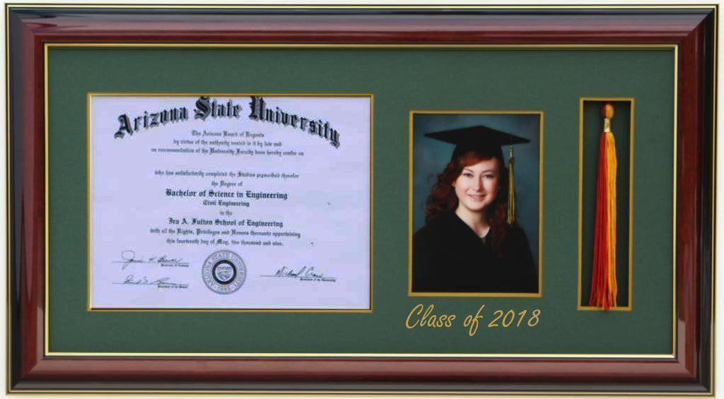 DIPLOMA TASSEL FRAME 5x7 PIC BLACK/RED-H