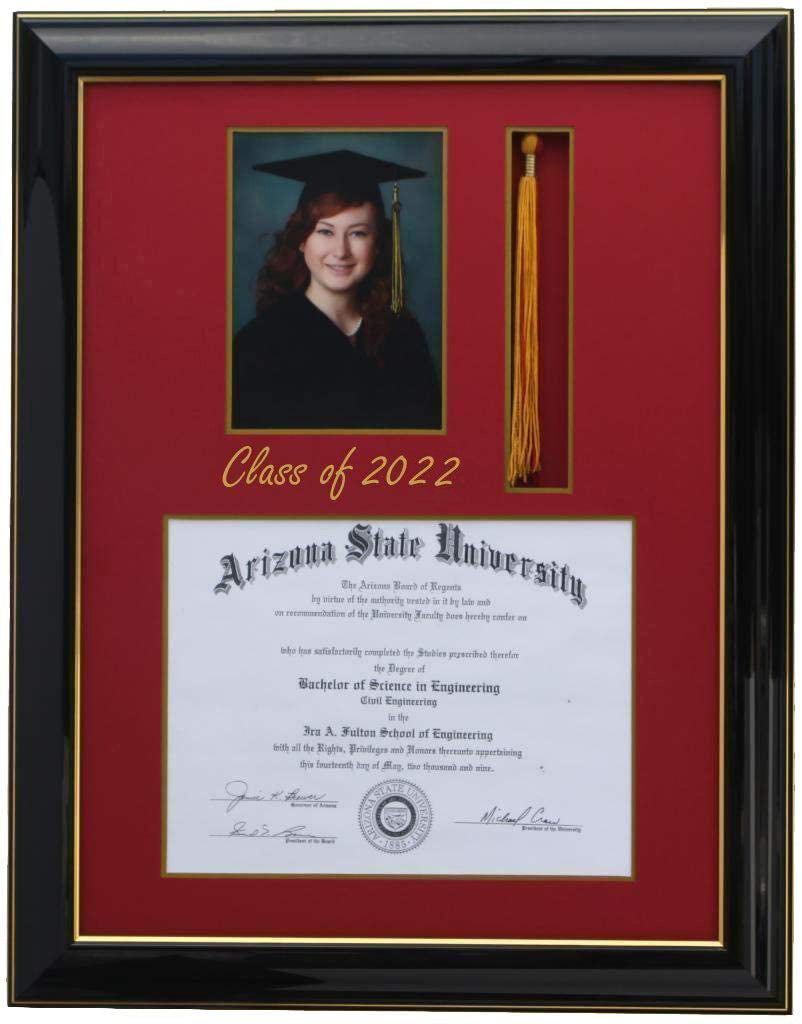 DIPLOMA TASSEL FRAME 5x7 PIC BLACK-SQ