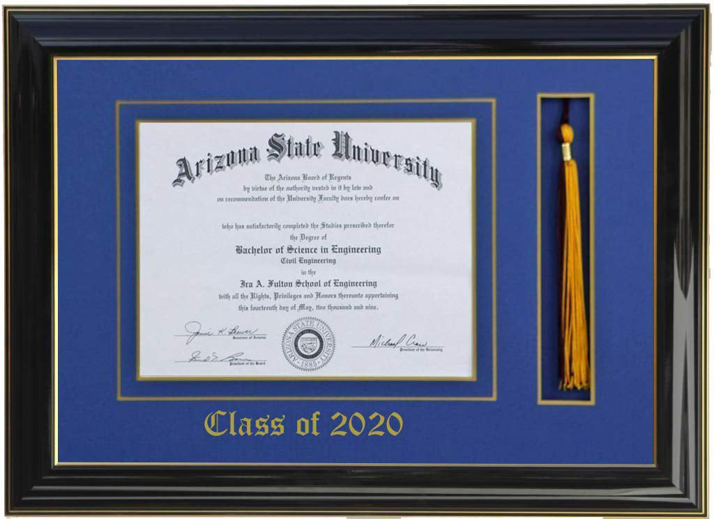 Scholar Frame Handcrafted mahogany wood graduation frame featuring a diploma opening ...