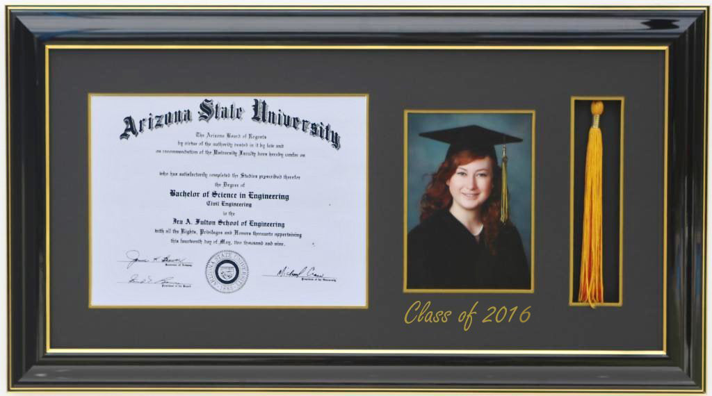 DIPLOMA TASSEL FRAME 5x7 PIC BLACK-H