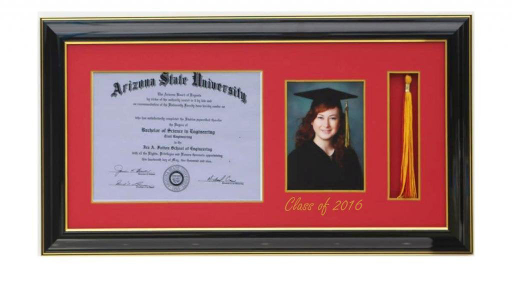 DIPLOMA TASSEL FRAME 5x7 PIC BLACK-H