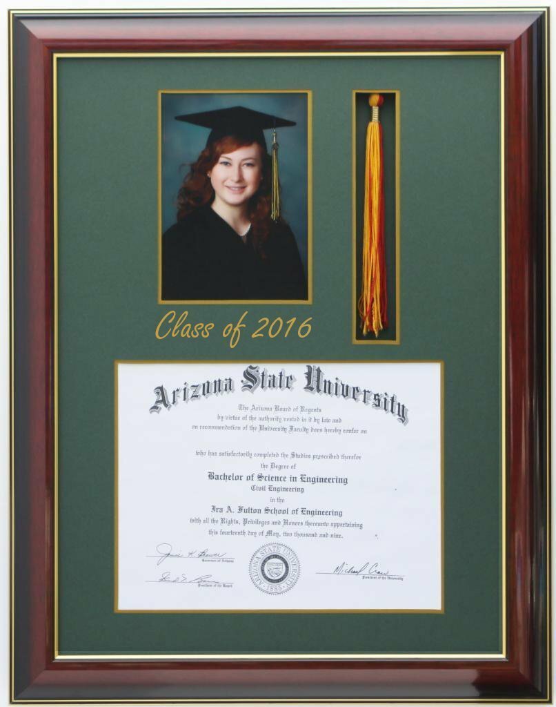 DIPLOMA TASSEL FRAME 5x7 PIC MAHOGANY-SQ