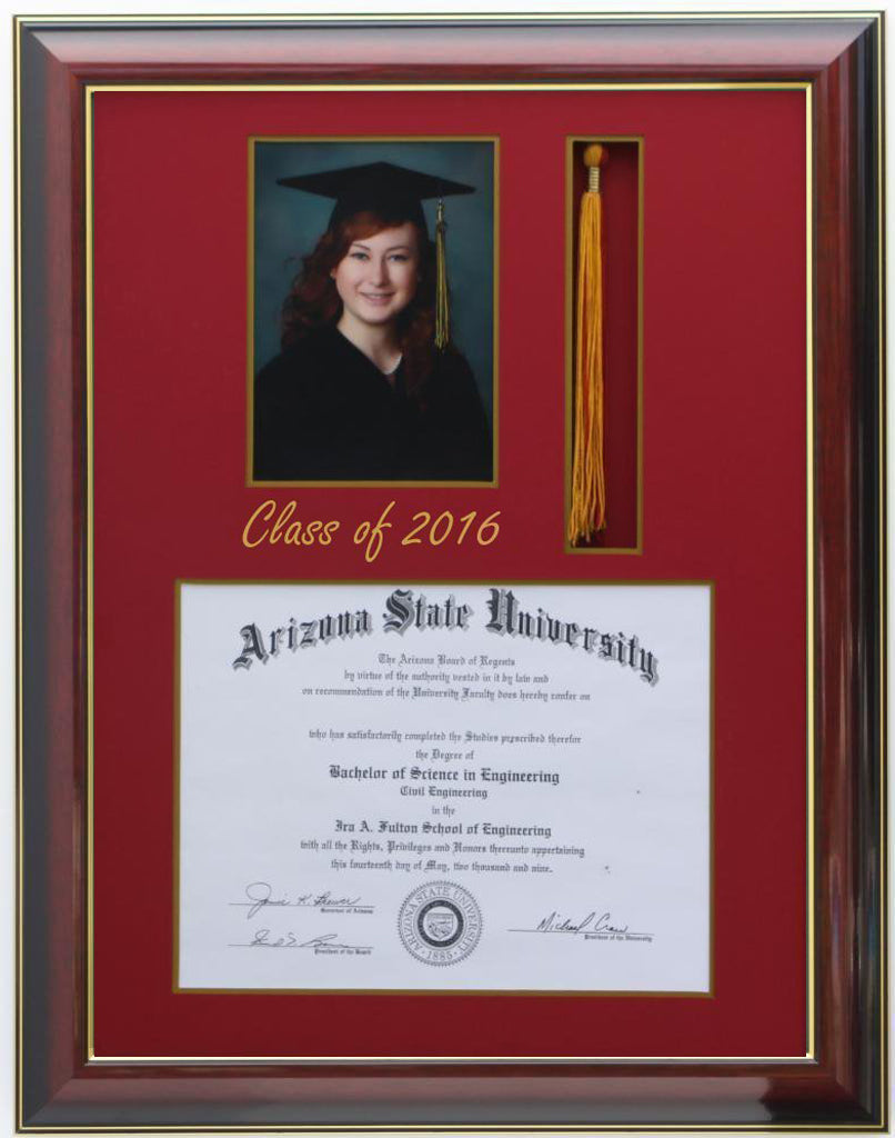 DIPLOMA TASSEL FRAME 5x7 PIC WALNUT-SQ