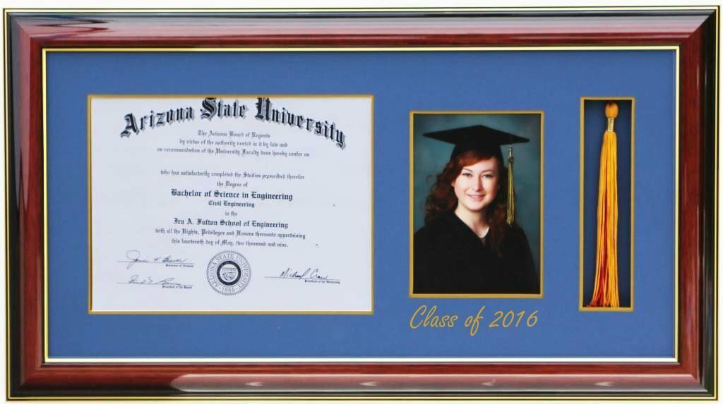 DIPLOMA TASSEL FRAME 5x7 PIC MAHOGANY-H