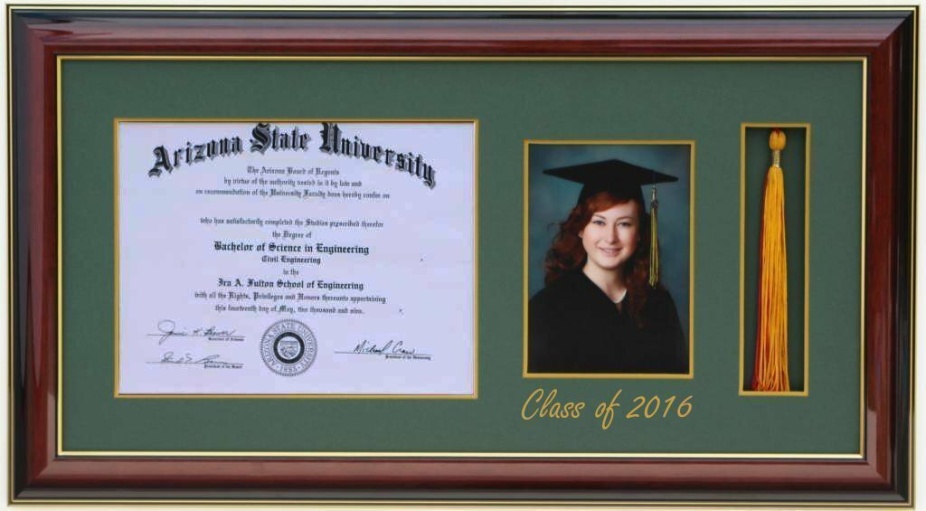 DIPLOMA TASSEL FRAME 5x7 PIC MAHOGANY-H