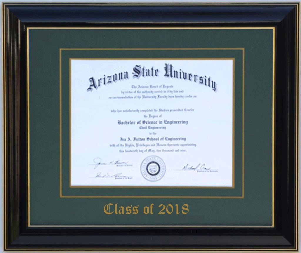 DIPLOMA FRAME BLACK/BLUE