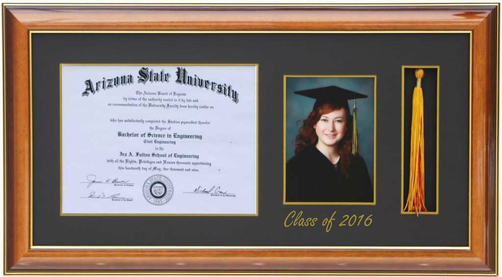 DIPLOMA TASSEL FRAME 5x7 PIC WALNUT-H